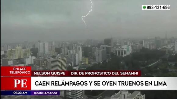 Explicación del Senamhi sobre relámpagos en Lima