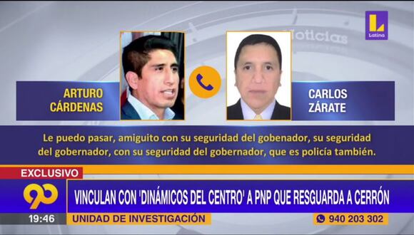 Vinculan con 'Dinámicos del centro' a PNP que resguarda a Cerrón