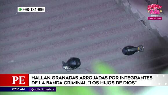 Hallan granadas arrojadas por integrantes de la banda criminal "Los hijos de Dios"
