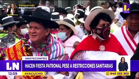 Ayacucho: hacen fiesta patronal pese a restricciones