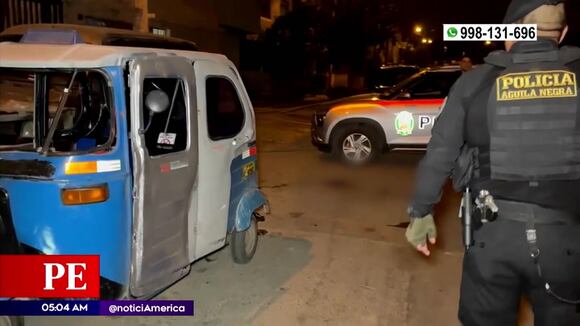 San Juan de Lurigancho: Policía abate a presunto delincuente que intentó huir en mototaxi