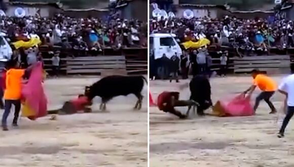 Áncash: toro embiste a hombre