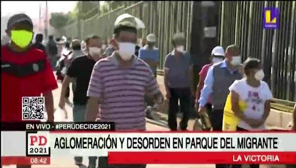 La Victoria: Aglomeración, desorden y colas en Parque del Migrante (Video: Latina Tv)