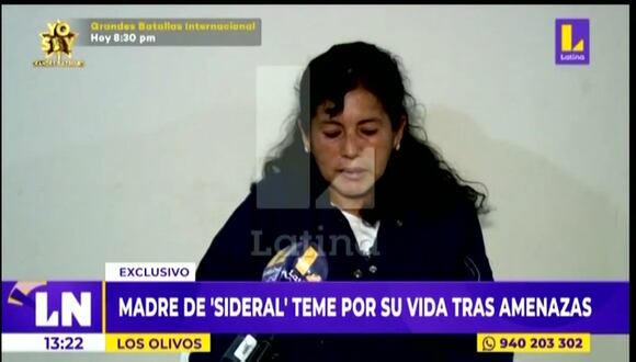 Declaraciones de la madre de Sideral