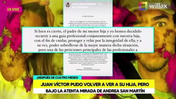 CORREO | Juan Víctor Sánchez se reencontró con su hija y le llevó girasoles y un peluche