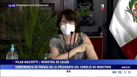 Pilar Mazzetti afirma que se vacunará: "Yo pongo el hombro por nuestra patria"