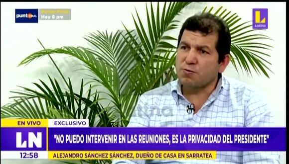 Alejandro Sánchez Sánchez: "Yo aporté a la campaña de Castillo"
