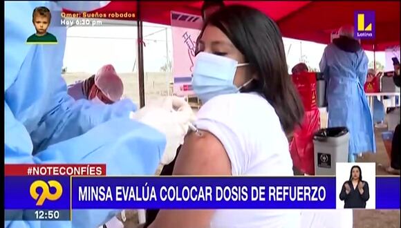 Minsa evalúa colocar tercera dosis