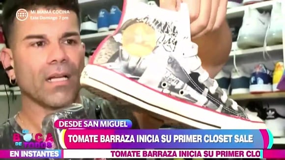 'Tomate' Barraza remata sus zapatillas en su primer "closet sale"