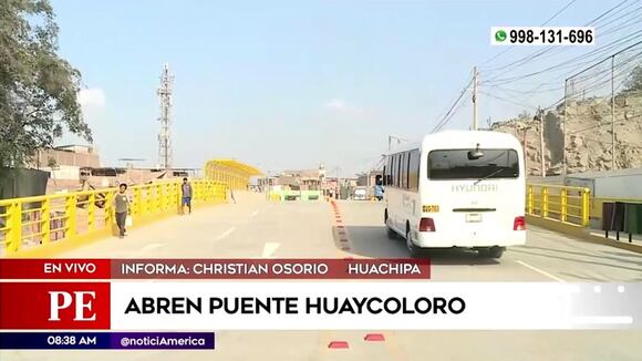 Reabren puente Huaycoloro