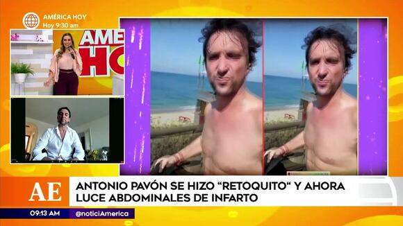 Antonio Pavón luce orgulloso sus nuevos abdominales