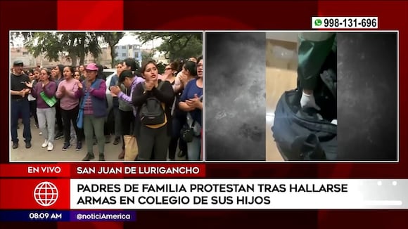 Hallan armas de fuego de colegio