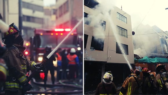 Cercado de Lima: bomberos controlan incendio registrado en un edificio del jirón Cusco