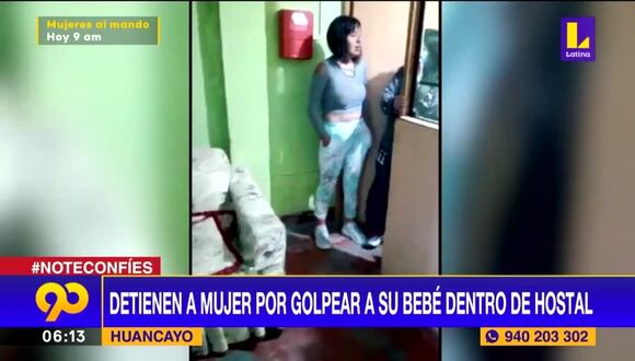 Mujer golpeó salvajemente a su bebé en Huancayo