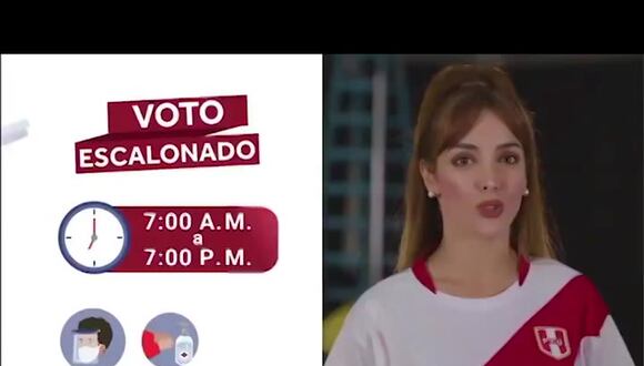 Rosángela Espinoza protagoniza campaña de la ONPE