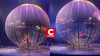 Accidente en la “Esfera de la Muerte” deja dos motociclistas heridos en circo de San Miguel (VIDEO)