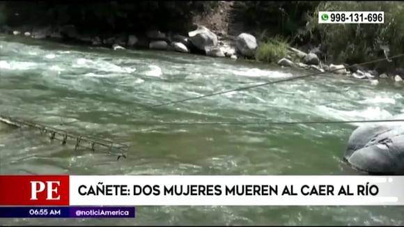 Cañete: Dos mujeres mueren al caer a río