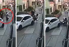 Chimbote: delincuente choca contra un auto después de intentar robar un celular a un transeúnte (VIDEO)