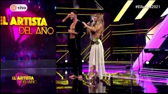 Paula Manzanal aclara que no estaba planeado el beso con Fabio Agostini en “El Artista del Año” (Video: América TV)