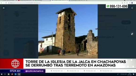 Terremoto en Amazonas: iglesia La Jalca Grande y viviendas colapsadas