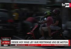 Conoce más sobre la prohibición de motocicletas con dos ocupantes en Lima y Callao (VIDEO)