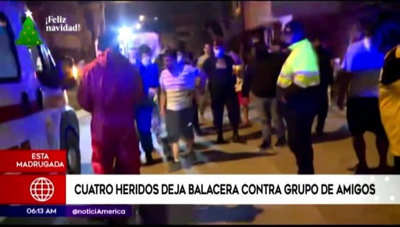 SJL: Disparan a grupo de amigos