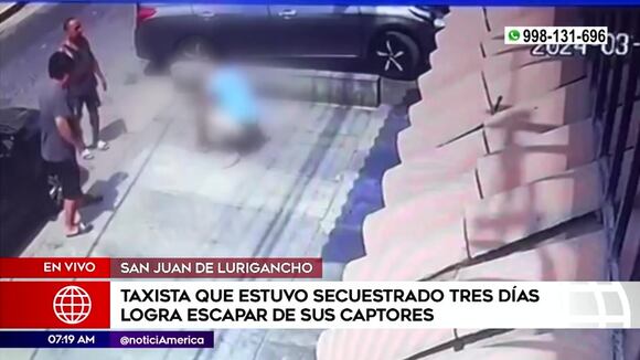 Taxista que estuvo secuestrado tres días logra escapar de sus captores