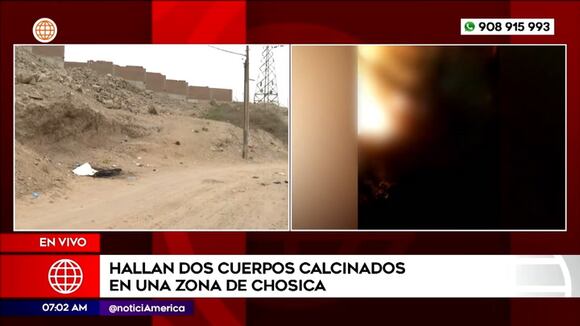 Chosica: hallan dos cuerpos calcinados