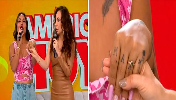 Dayanita mostró con mucho orgullo su anillo de compromiso