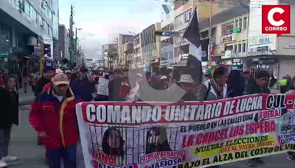 Así fue la manifestación de Huancayo en contra del gobierno de Dina Boluarte
