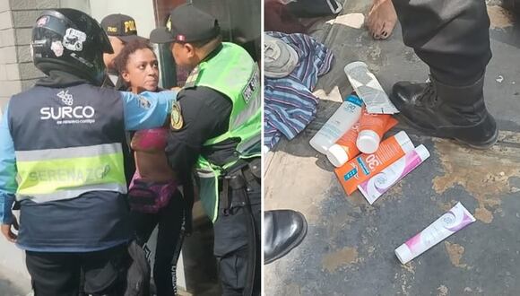 Surco: Ladrona se resiste a ser capturada