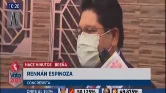 El congresista Rennán Espinoza sostuvo reunión con el candidato Pedro Castillo