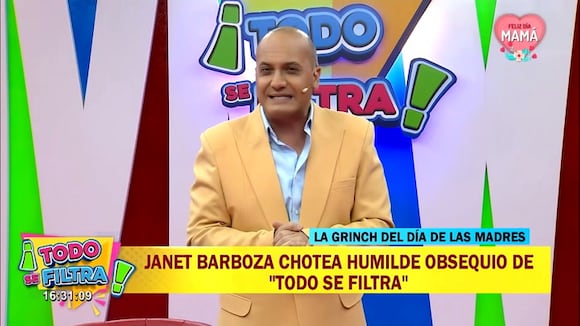 Correo y Ojo | Janet Barboza chotea a reportera de ‘Todo se filtra’ que quiso entregarle regalo por el ‘Día de la madre’