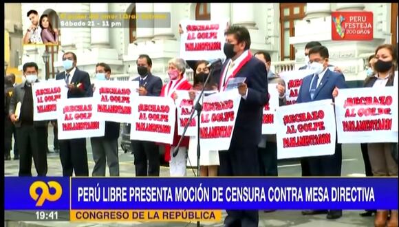 Perú Libre presenta moción de censura contra mesa directiva