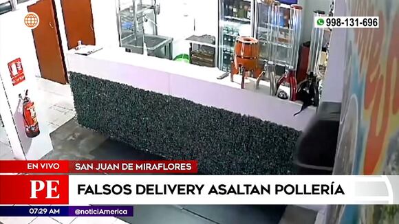 Falsos delivery asaltan pollería