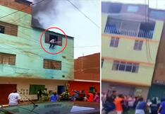 Incendio en Cercado de Lima: hombre atrapado saltó desde tercer piso