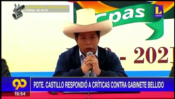 Pedro Castillo responde a críticas