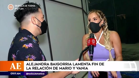 Alejandra Baigorria lamenta fin de relación de Mario y Vania