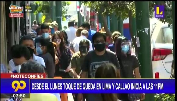 Lima y Callao pasan a nivel de riesgo alto y toque de queda iniciará a las 11 p.m