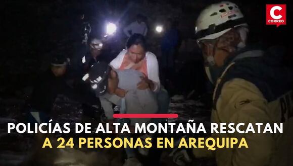 Policías de Alta Montaña rescatan a 24 personas en Arequipa | CORREO
