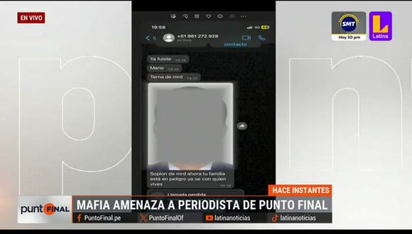 Amenzan a periodista de Punto Final