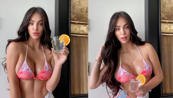 Sheyla Rojas se divierte lavando ropa y sacando fajos de billetes de los bolsillos