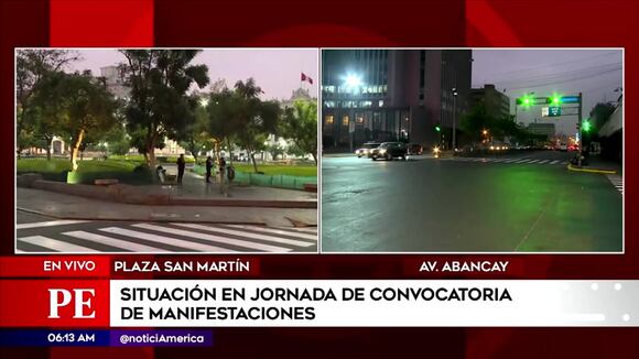 Centro de Lima: situación en primeras horas del día