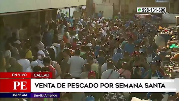 Terminal pesquero con gran presencia de público