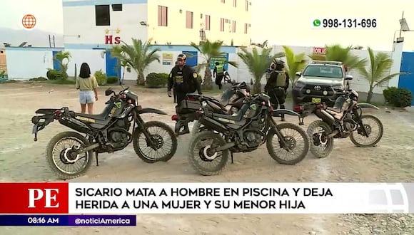 Sicario mata a hombre en piscina y deja herida a una mujer y su menor hija