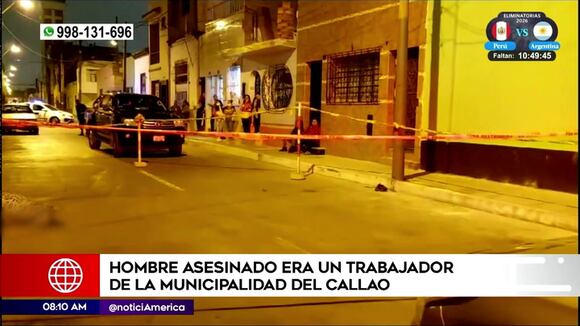 Trabajador municipal de El Callao es asesinado
