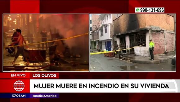 Los Olivos: mujer muere en incendio