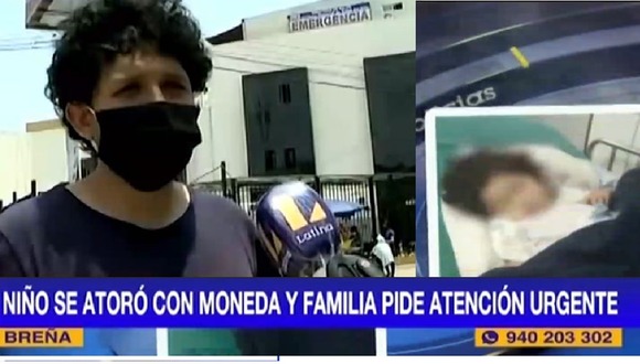 Niño grave tras ingerir una moneda