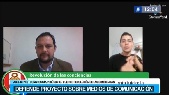 Congresista de Perú Libre defiende su proyecto de ley sobre control de medios de comunicación