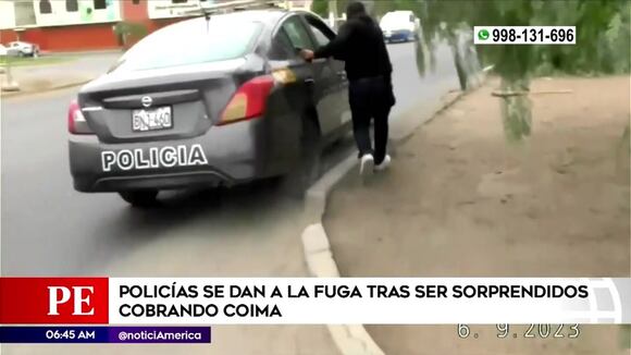 Policías se fugan tras cobrar coima
